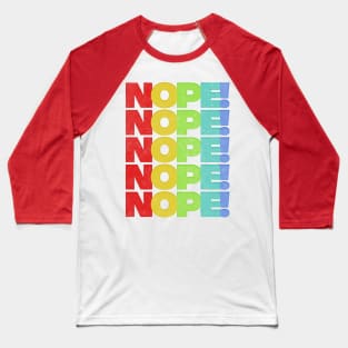 NOPE /// Retro Faded Style Typography Design Baseball T-Shirt